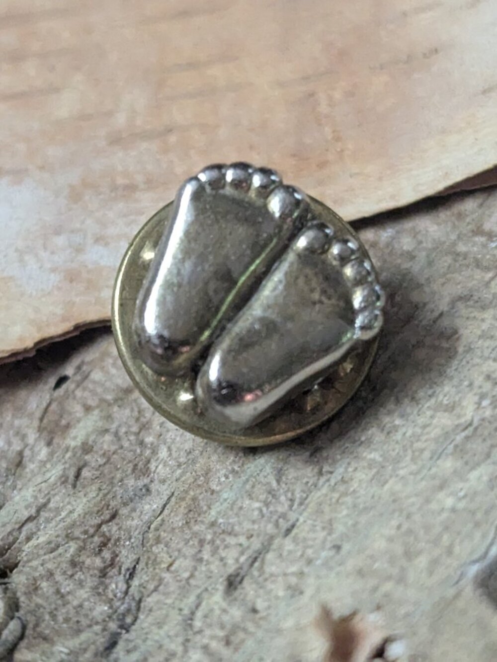 Vintage 1979 V. Evers Silver Tone Baby’s PRECIOUS FEET Pin - Pro Life Movement